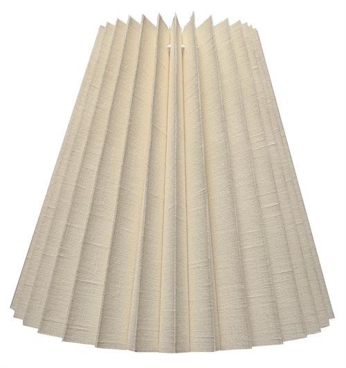 plisse keglestub 10x18x20 L-E27 creme hør 